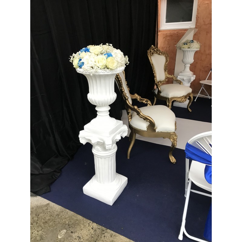 Colonne romaine + vase Médicis