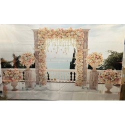 Toile de fond arche fleurie