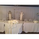 Nappe rectangle sequin blanc