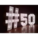 Chiffre 50 lumineux