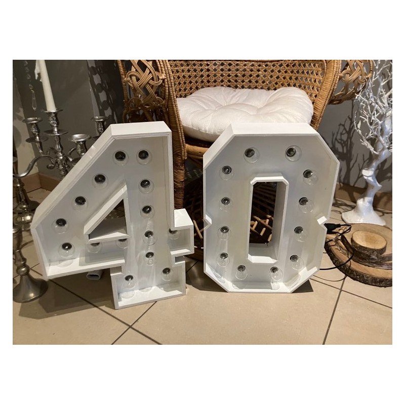 Chiffre 40 lumineux