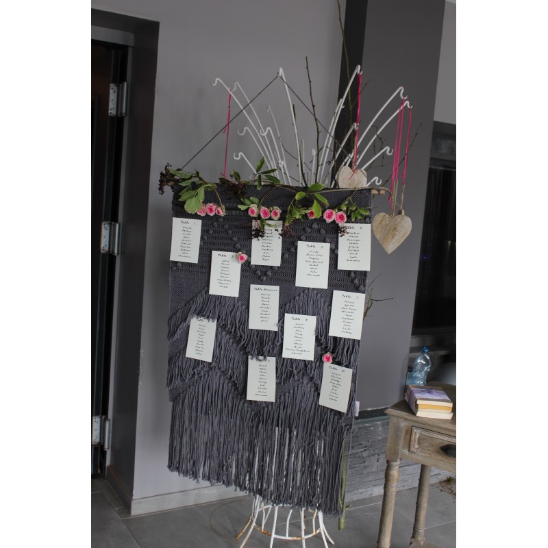 Plan de table macramé