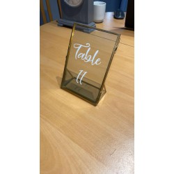 Cadre doré numéro table