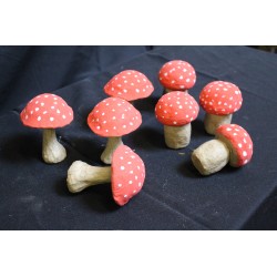 Lot de 8 champignons