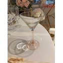 Verre cocktail pied rose