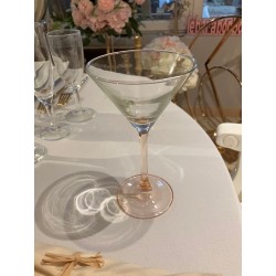 Verre cocktail pied rose