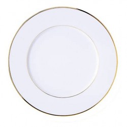 Assiette plate avec filet or D27