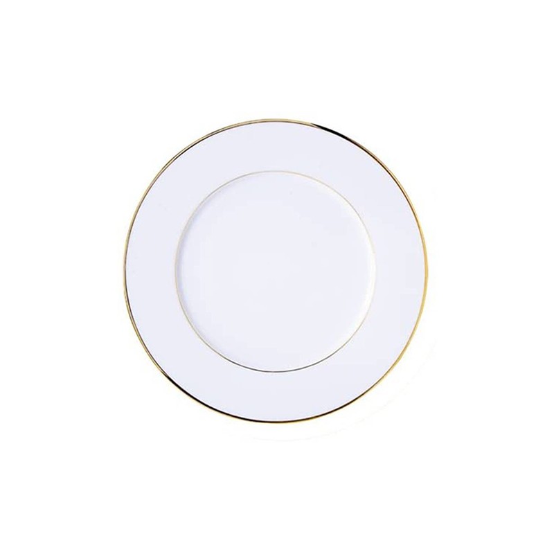 Assiette plate avec filet or D27