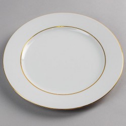 Assiette plate avec filet or D27