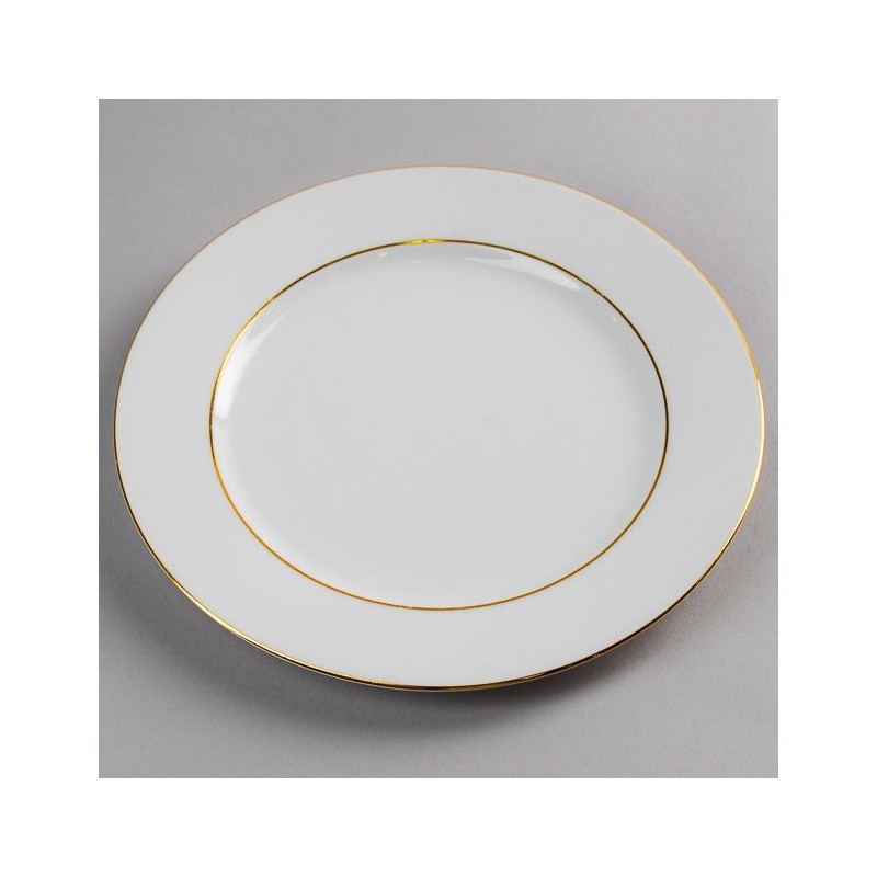 Assiette plate avec filet or D27