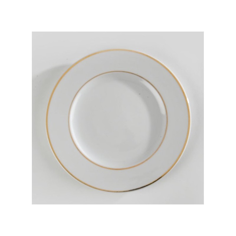 Assiette plate avec filet or D27
