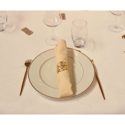 Rond de serviette bracelet doré