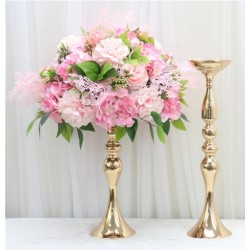 Colonne / bougeoir en métal blanc