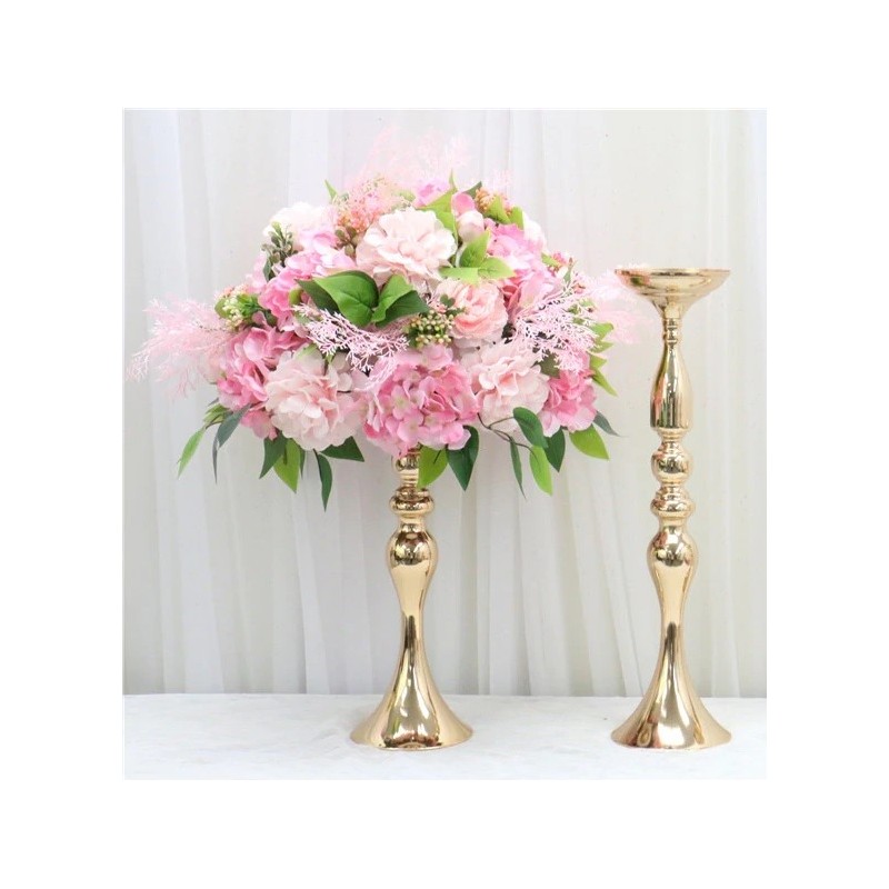 Colonne / bougeoir en métal blanc