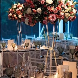 Centre de table géométrique doré