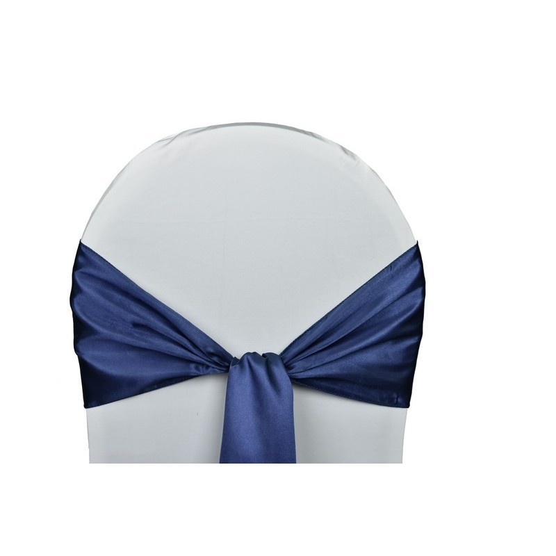 Nœud de chaise satin bleu marine