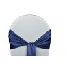 Nœud de chaise satin bleu marine