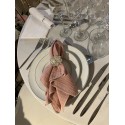 Serviette de table  gaze de coton rose