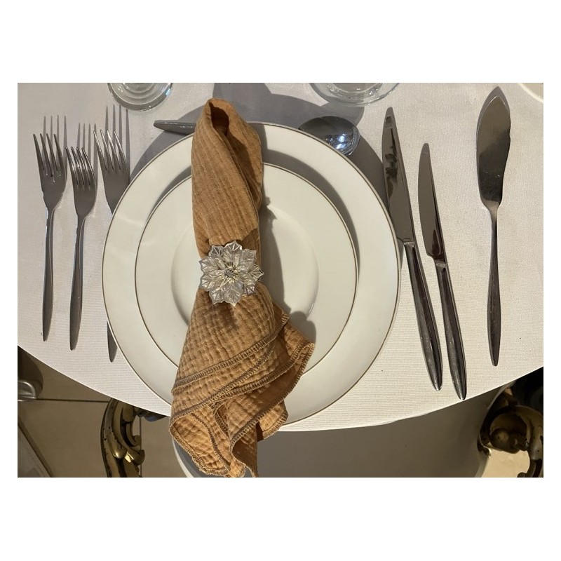 Serviette de table  gaze de coton camel