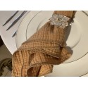 Serviette de table  gaze de coton camel