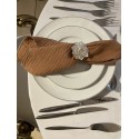 Serviette de table  gaze de coton caramel