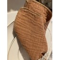 Serviette de table  gaze de coton caramel