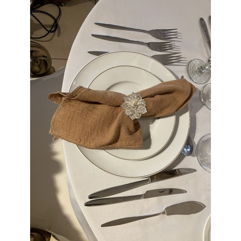 Serviette de table  gaze de coton muscade