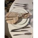 Serviette de table  gaze de coton beige ficelle