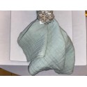 Serviette de table  gaze de coton vert de gris