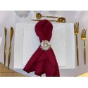 Serviette de table  gaze de coton rouge grenat
