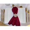 Serviette de table  gaze de coton rouge grenat