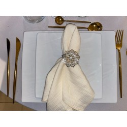 Serviette de table  gaze de coton écrue