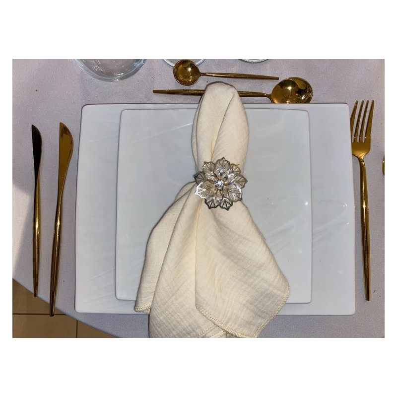 Serviette de table  gaze de coton écrue