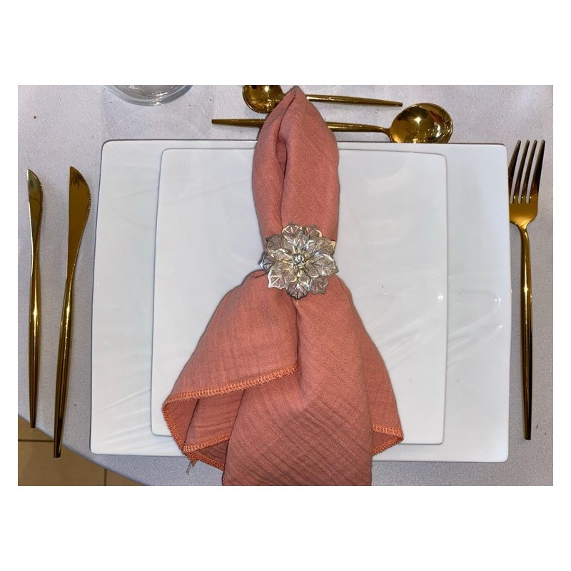 Serviette de table  gaze de coton marsala