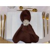 Serviette de table  gaze de coton chocolat