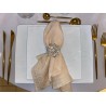 Serviette de table  gaze de coton beige