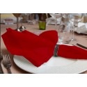 Serviette de table  gaze de coton rouge
