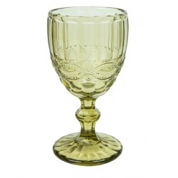 Verre à pied vintage vert
