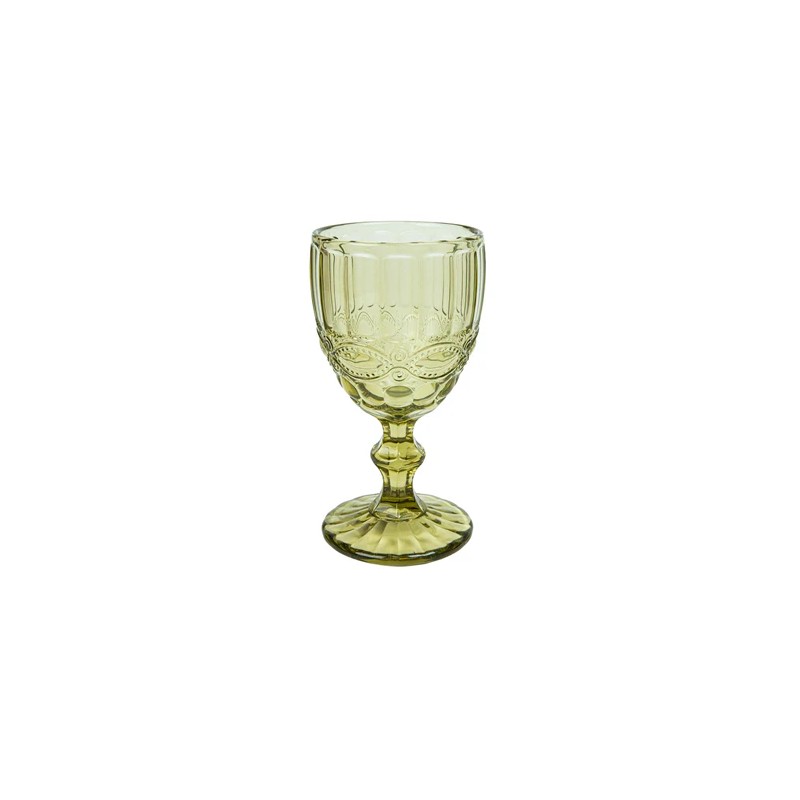 Verre à pied vintage vert