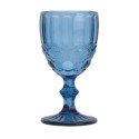 Verre à pied vintage bleu