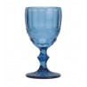 Verre à pied vintage bleu