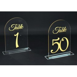 Numéro de table en plexi