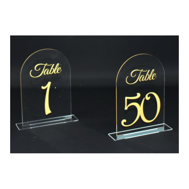 Numéro de table en plexi