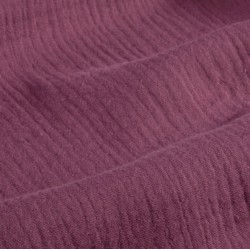 Serviette de table  gaze de coton prune