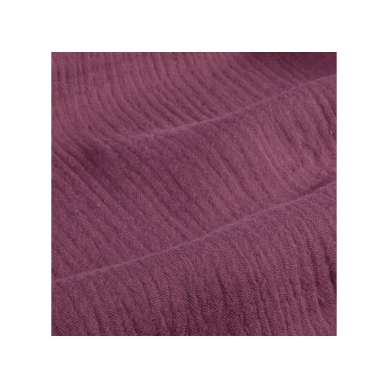 Serviette de table  gaze de coton prune