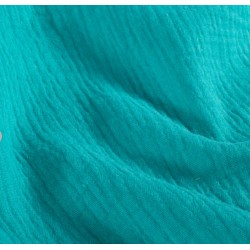 Serviette de table  gaze de coton bleu baltique