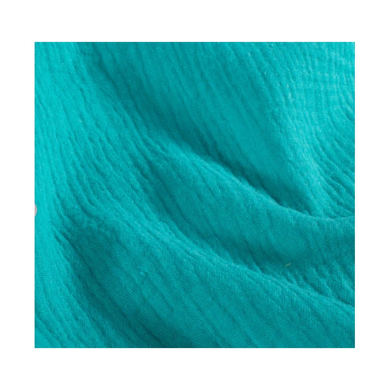 Serviette de table  gaze de coton bleu baltique
