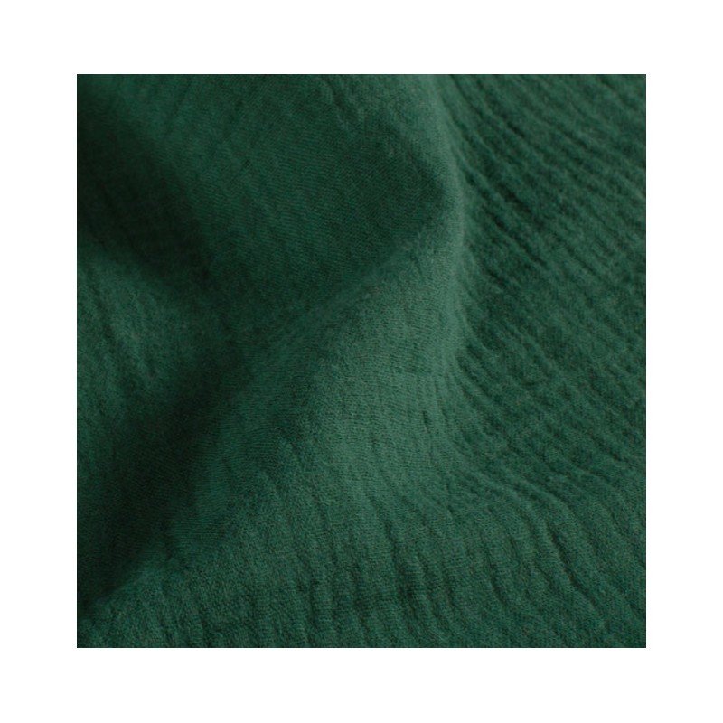 Serviette de table  gaze de coton vert sapin