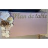 Plan de table en bois - ROSE et Fleuri