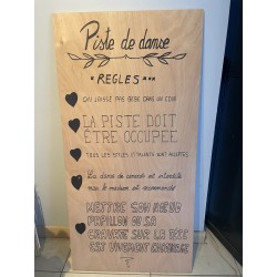 Panneau - Piste de danse en bois